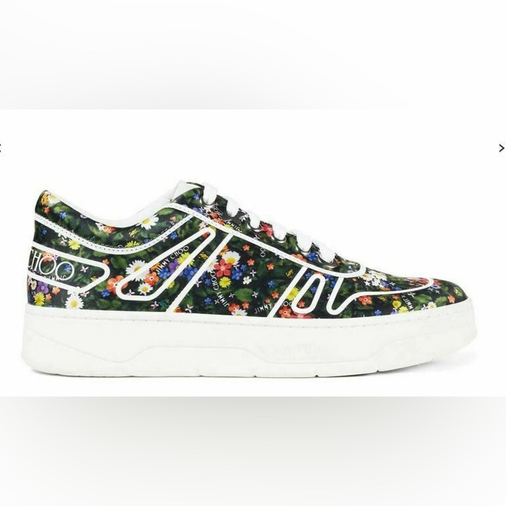 Jimmy Choo Nylon Ditsy Hawaii Sneakers in Multicolor size 39.5